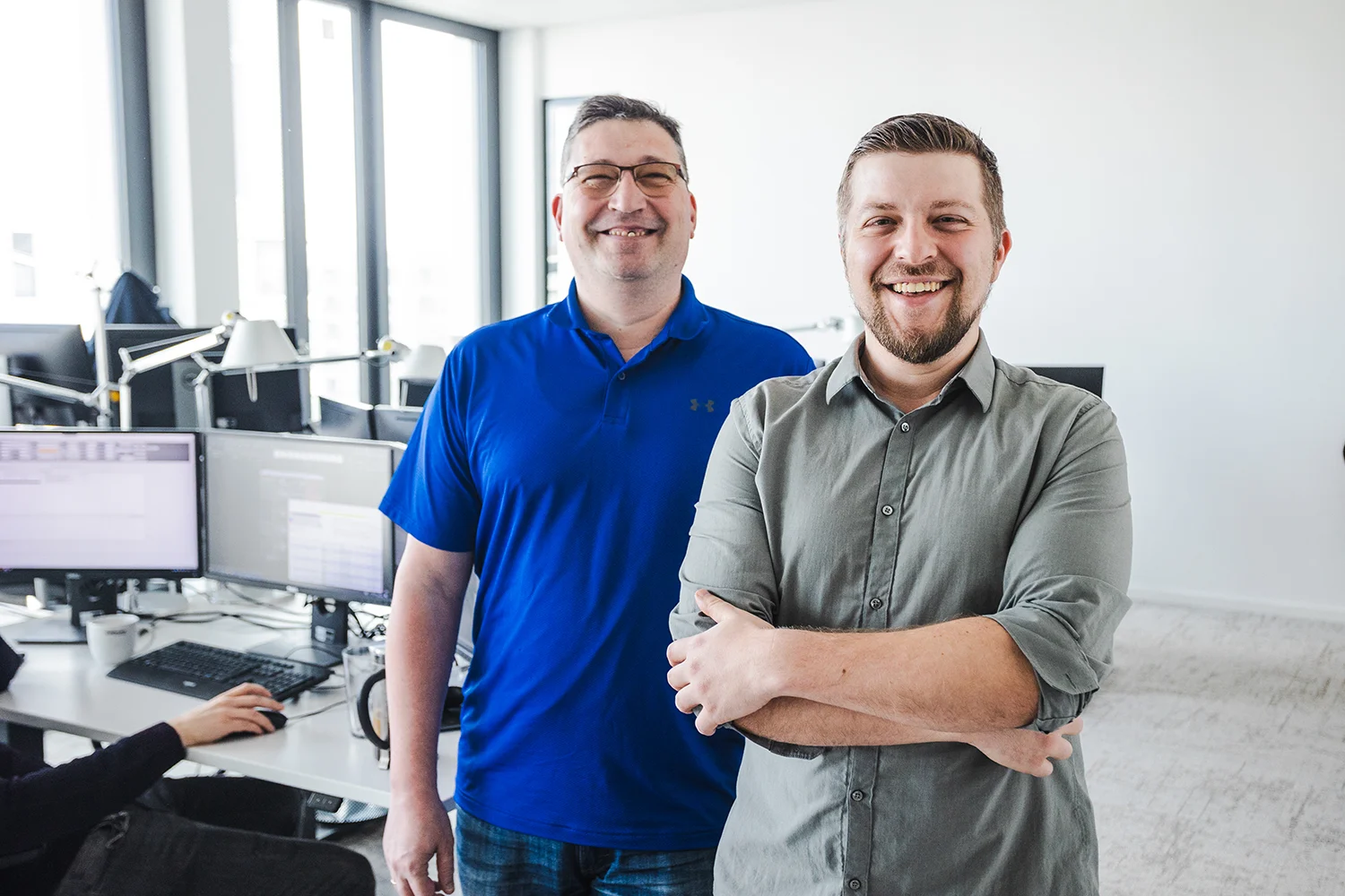 Portrait von Karsten Päsler und Rayko Lenz aus dem WallDecaux Distributions-Team.