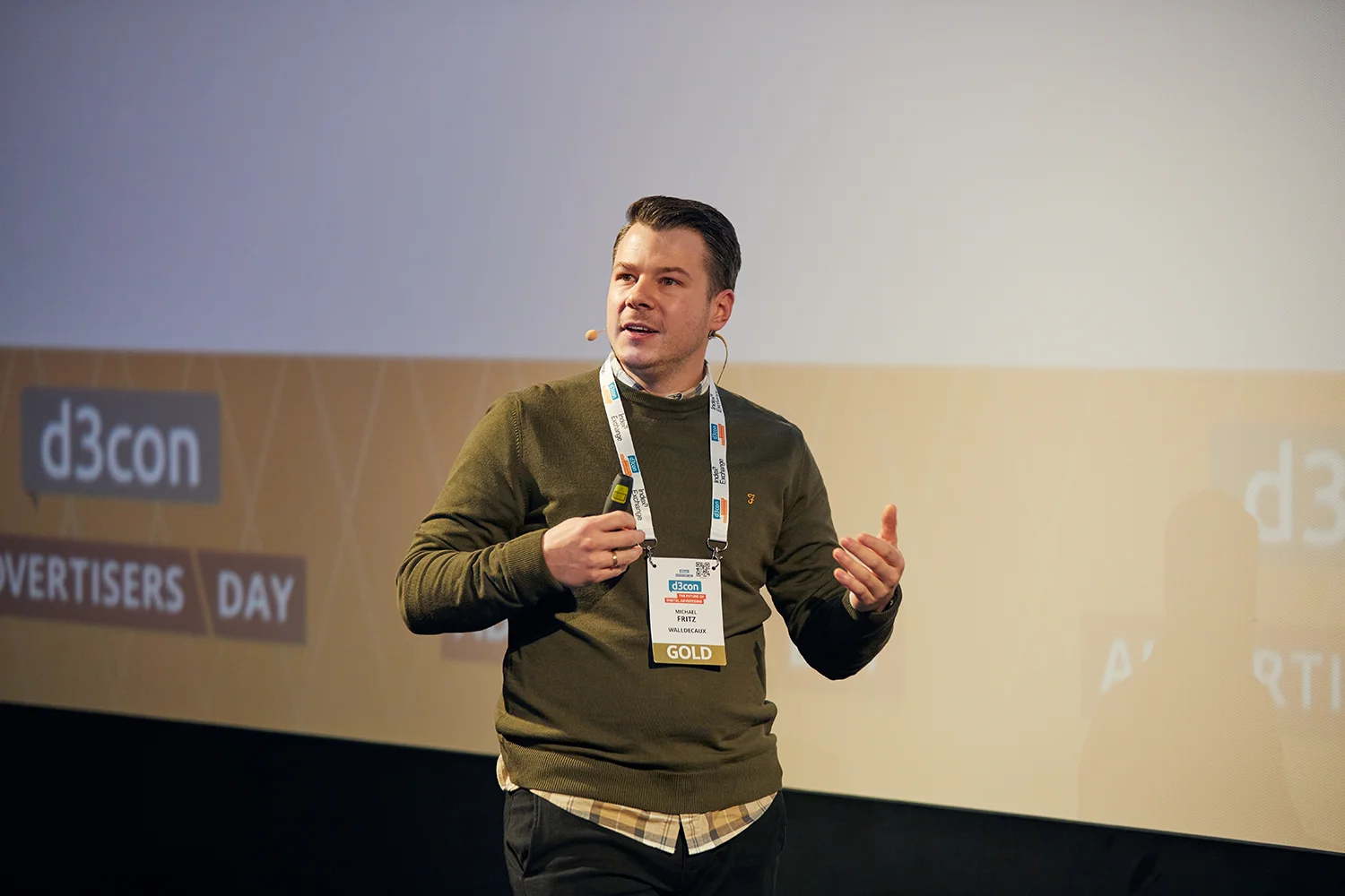 Michael Fritz als Speaker auf der d3con 2023.